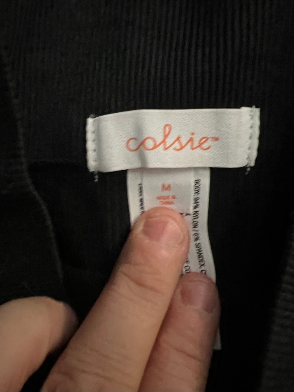 5/$10 item Black Ribbed Leggings - Stretch Waistband - Picture 2 of 2